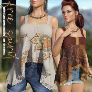 Free Spirit Textures for dForce Summer Festival Tank Top Free Spirit Textures for dForce Summer Festival Tank Top