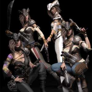 dForce Rachell High Seas Outfit Textures dForce Rachell High Seas Outfit Textures