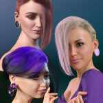 WD Salon Asymmetrical Wedge Cut dForce Hair for Genesis 8.1 Female WD Salon Asymmetrical Wedge Cut dForce Hair for Genesis 8.1 Female