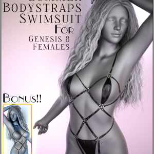dForce Summer Bodystraps Swimsuit for Genesis 8 Females dForce Summer Bodystraps Swimsuit for Genesis 8 Females