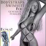 dForce Summer Bodystraps Swimsuit for Genesis 8 Females dForce Summer Bodystraps Swimsuit for Genesis 8 Females