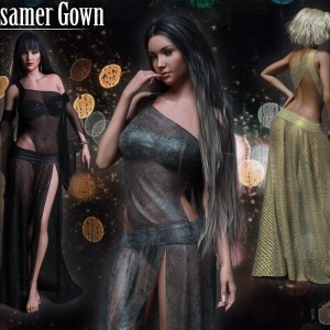 Gossamer Gown for Genesis Females 8.0 and 8.1 Gossamer Gown for Genesis Females 8.0 and 8.1