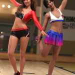 Cheerleading Squad Outfit for Genesis 8 and 8.1 Females Cheerleading Squad Outfit for Genesis 8 and 8.1 Females