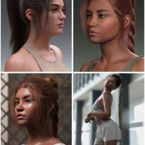 4in1 Sporty Ponytails for Genesis 9 4in1 Sporty Ponytails for Genesis 9