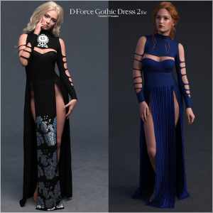 D-Force Gothic Dress 2 for Genesis 9 D-Force Gothic Dress 2 for Genesis 9