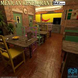 Mexican Restaurant for Daz Mexican Restaurant for Daz
