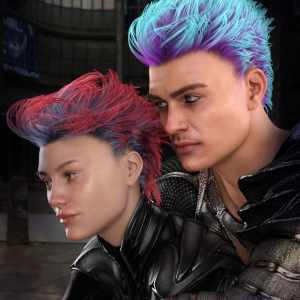 dForce Electro Hair for Genesis 3 and 8 dForce Electro Hair for Genesis 3 and 8