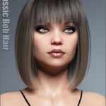 Classic Bob Hair for Genesis 3 and 8 Female(s) Classic Bob Hair for Genesis 3 and 8 Female(s)