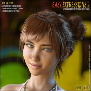 Easy Expressions 2 for Genesis 8.1 Female Easy Expressions 2 for Genesis 8.1 Female