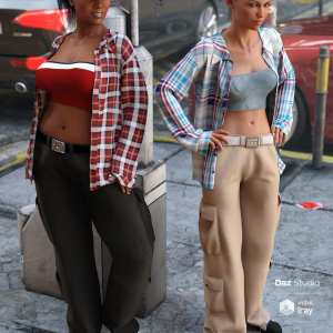 dForce Hip Hop Street Style Outfit Textures dForce Hip Hop Street Style Outfit Textures