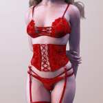 X-Fashion Embroidery Luxury Lingerie for Genesis 9 X-Fashion Embroidery Luxury Lingerie for Genesis 9