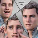 Face Control Expansion for Genesis 8.1 Male Face Control Expansion for Genesis 8.1 Male