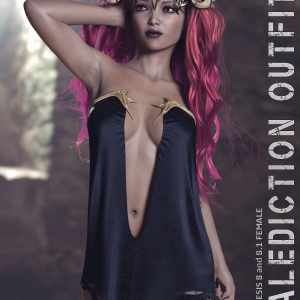 dForce Malediction Outfit for Genesis 8 and 8.1F dForce Malediction Outfit for Genesis 8 and 8.1F