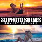 3D Photo Scenes – Sunset Beaches 3D Photo Scenes – Sunset Beaches