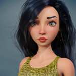 Cartoon Adult Female Character, Hair, and Outfit for Genesis 9 Cartoon Adult Female Character, Hair, and Outfit for Genesis 9