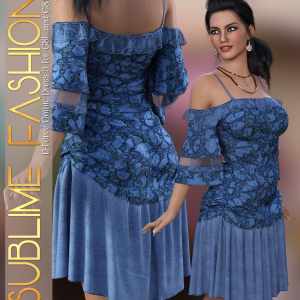 Sublime Fashion for D-Force Gothic Dress 3 for G8F and G8.1F Sublime Fashion for D-Force Gothic Dress 3 for G8F and G8.1F