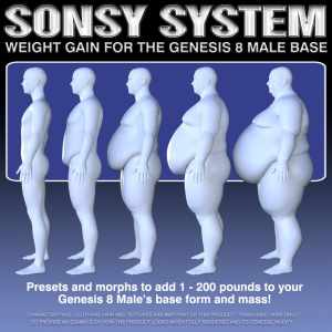 Sonsy Weight Gain System for Genesis 8 Male Sonsy Weight Gain System for Genesis 8 Male