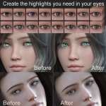 Set for Genesis 8 eye reflections Set for Genesis 8 eye reflections
