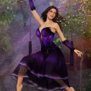 dForce Fee Amethyste Outfit for Genesis 8, 8.1, and 9 dForce Fee Amethyste Outfit for Genesis 8, 8.1, and 9