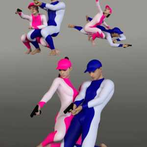 Gun Pose Pairs Volume 2 for Genesis 8 and 8.1 Gun Pose Pairs Volume 2 for Genesis 8 and 8.1