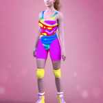 X Fashion Doll Roller Skates Outfit for Genesis 9 X Fashion Doll Roller Skates Outfit for Genesis 9