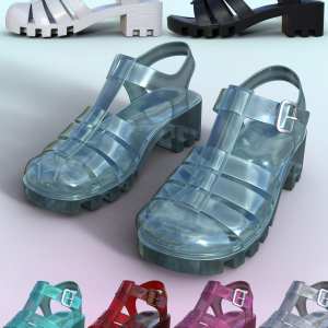 90’s Jelly Sandals for Genesis 8 Females 90’s Jelly Sandals for Genesis 8 Females