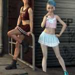 Riot Grrl dForce Outfit for Genesis 8 and Genesis 8.1 Riot Grrl dForce Outfit for Genesis 8 and Genesis 8.1