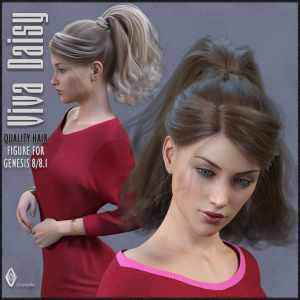 Viva Daisy Hair for Genesis 8 and 8.1 Viva Daisy Hair for Genesis 8 and 8.1