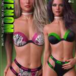 Venom Textures for Pure Chance Outfit G8F Venom Textures for Pure Chance Outfit G8F