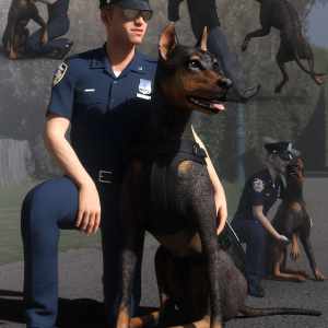 K-9 Unit Poses for Genesis 8 and Daz Dog 8 K-9 Unit Poses for Genesis 8 and Daz Dog 8