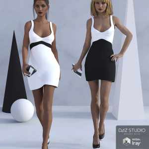 Little Black and White Dress for Genesis 3 Female(s) Little Black and White Dress for Genesis 3 Female(s)