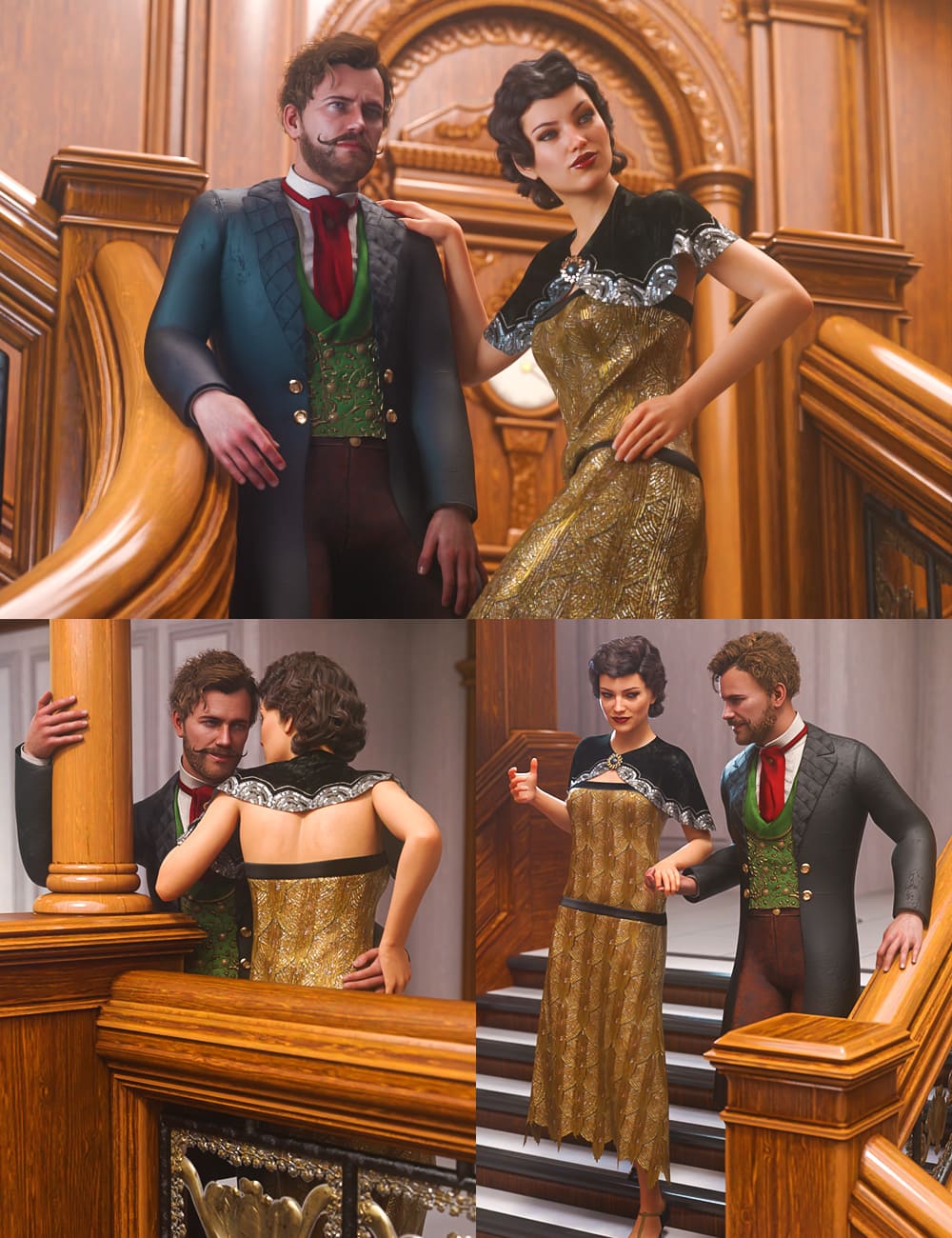 Grand Staircase Grandeur Poses for Genesis 8 Grand Staircase Grandeur Poses for Genesis 8