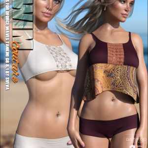 SWIM Couture Textures for dForce Waves Tankini SWIM Couture Textures for dForce Waves Tankini