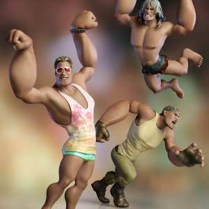 Capsces Tough and Toony Poses for Toon Dwayne 8 Capsces Tough and Toony Poses for Toon Dwayne 8