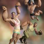 Capsces Tough and Toony Poses for Toon Dwayne 8 Capsces Tough and Toony Poses for Toon Dwayne 8