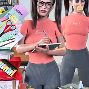 Z Back to School Props and Poses for Genesis 8 and 8.1 Z Back to School Props and Poses for Genesis 8 and 8.1