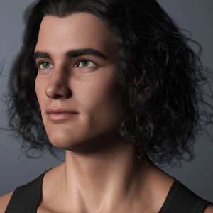 Curly Swept Style Hair for Genesis 8 and Genesis 8.1 Males Curly Swept Style Hair for Genesis 8 and Genesis 8.1 Males