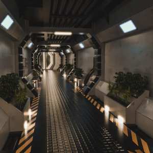 Modular Scifi Hallway Modular Scifi Hallway