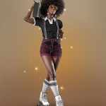 AJC Boogie Roller Girl Outfit and Boombox for Genesis 8 and 8.1 Females AJC Boogie Roller Girl Outfit and Boombox for Genesis 8 and 8.1 Females