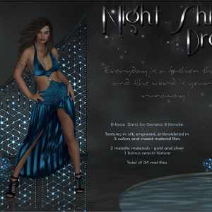 dForce Night Shine Dress for Genesis 8 Females dForce Night Shine Dress for Genesis 8 Females