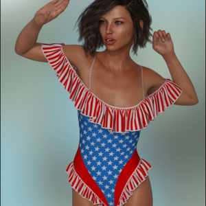 dForce – Frilly Swimsuit for G8F dForce – Frilly Swimsuit for G8F