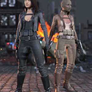 Rebel Militia Outfit for Genesis 8.1 Females Rebel Militia Outfit for Genesis 8.1 Females