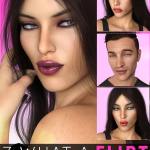Z What A Flirt – Dialable and One-Click Expressions for Genesis 3 and 8 Z What A Flirt – Dialable and One-Click Expressions for Genesis 3 and 8