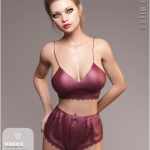Satin Pyjamas for Genesis 8 Females Satin Pyjamas for Genesis 8 Females