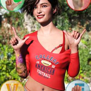 Z ASL Alphabet for Genesis 8.1 Female and Victoria 8.1 Z ASL Alphabet for Genesis 8.1 Female and Victoria 8.1