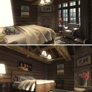 Log House Bedroom Log House Bedroom