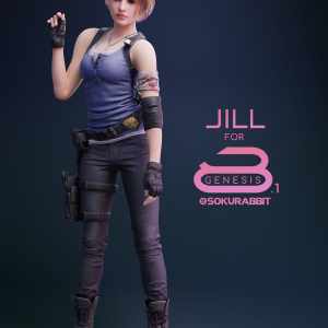 Jill Valentine For Genesis 8 and 8.1 Female Jill Valentine For Genesis 8 and 8.1 Female