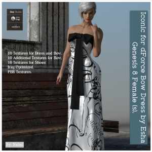 Iconic for dForce Bow Dress for Genesis 8 Females Iconic for dForce Bow Dress for Genesis 8 Females