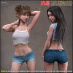 Easy Jeans Shorts for Genesis 8 and 8.1 Easy Jeans Shorts for Genesis 8 and 8.1