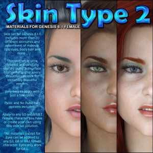 Exnem Skin Type 2 for Genesis 8.1 Female Exnem Skin Type 2 for Genesis 8.1 Female